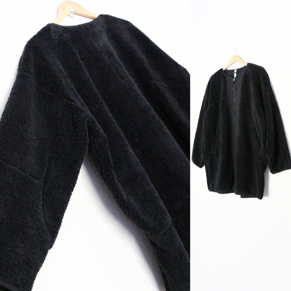 NEW Lululemon Collarless Textured Fleece Full Zip 14 Jacket Coat Longline $198 - Picture 13 of 16